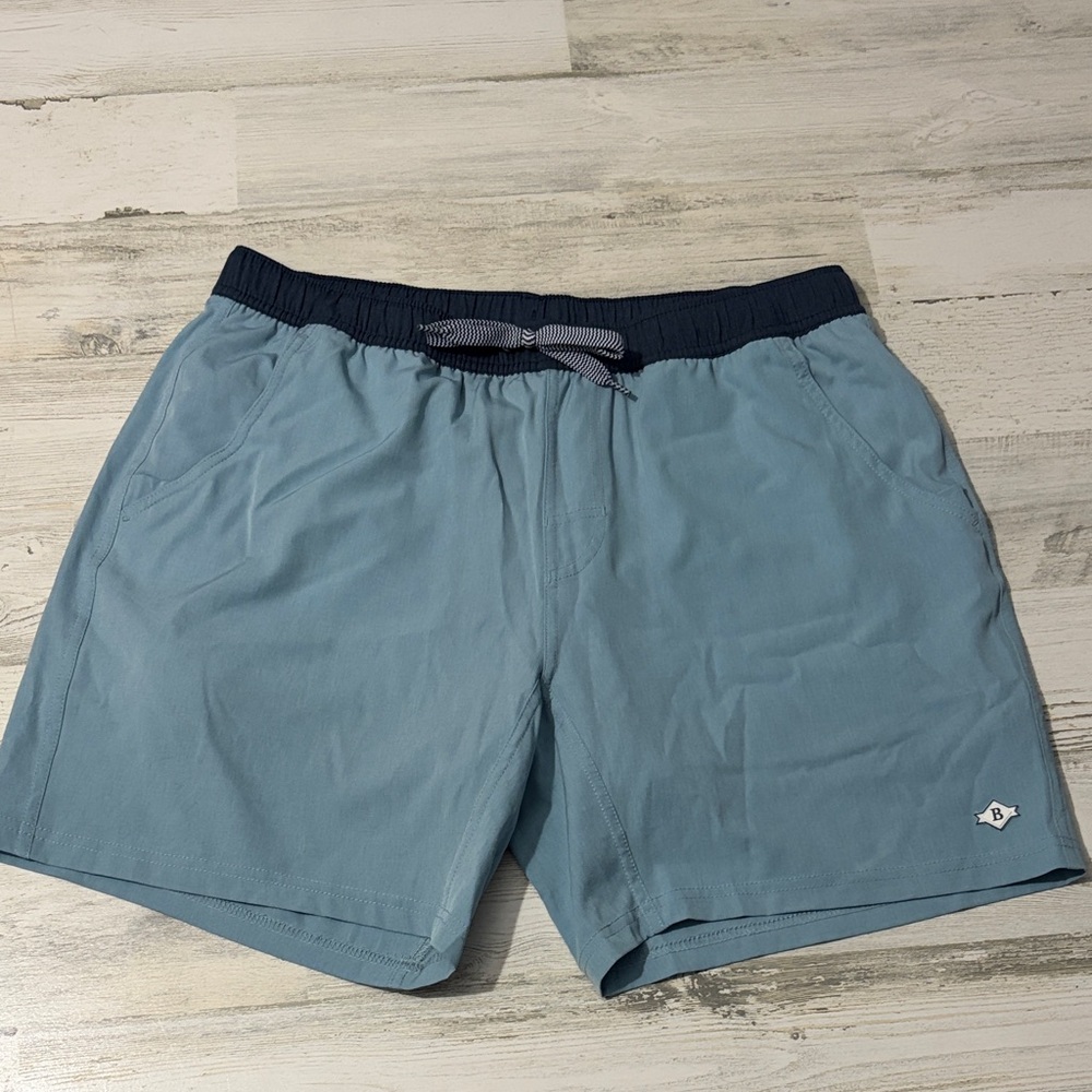 BURLEBO Light Blue Men's Shorts - Picture 2 of 11